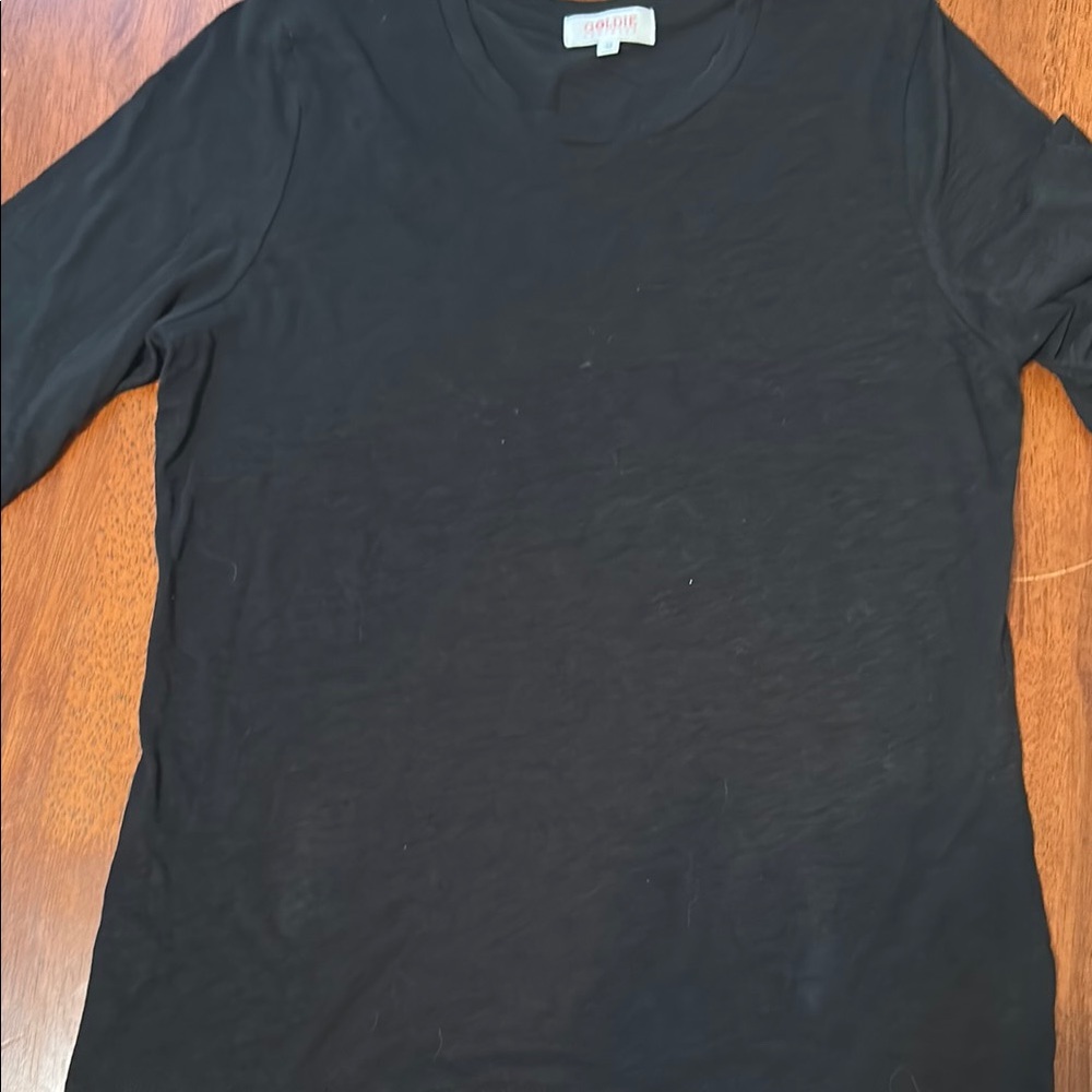 Goldie Black signature slub half sleeve tee